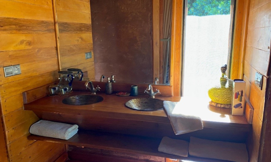 Olengeti Eco Safari Camp, salle de bain, Afrique